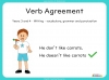 Verb Agreement - Years 3 and 4 Teaching Resources (slide 1/15)